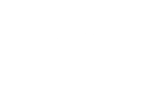 aba logo white scroll