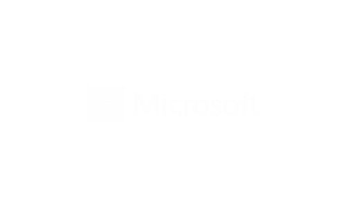microsoft logo white scroll